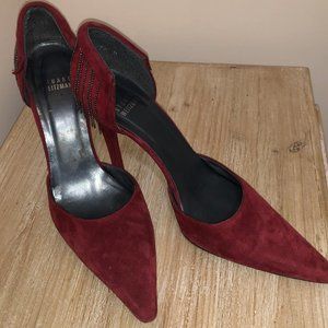 Stuart Weitzman (Wine) suede pumps
